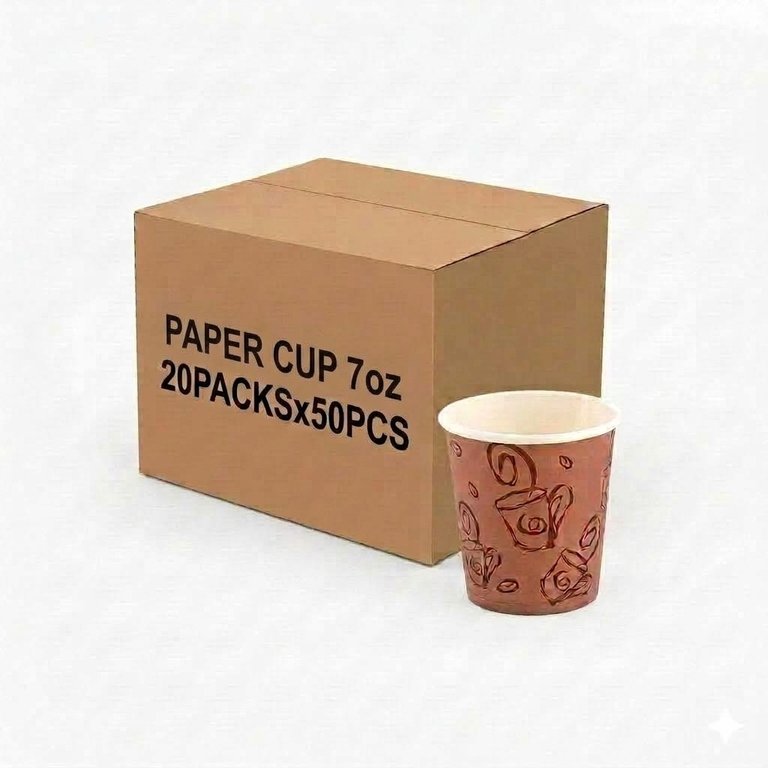 Paper Cup 7.oz Single Wall 20Packx50Pcs/Ctn